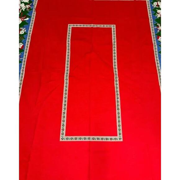 Vintage Sunweave Linen Corporation Holiday Tablecloth Christmas Animals Cats - Picture 5 of 15